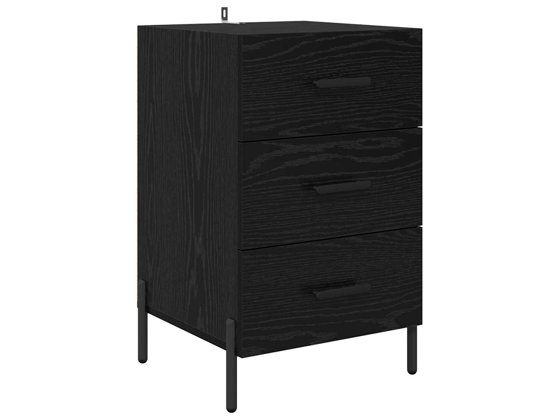 Maison Exclusive - Armario De Noche Con Cajón Roble Negro 40 X 40 X 66 Cm