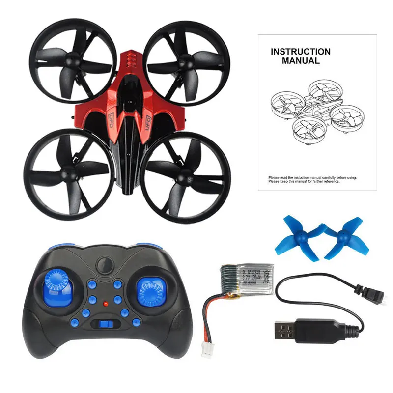 Mini dron con control remoto, cuadricóptero con control manual