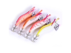 4 Señuelos Luminosos De Plástico Con Forma De Camarón Para Pesca Nocturna, Jigging, Calamares, Sepias Y Pulpos.