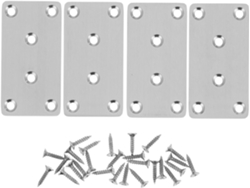 Juego De 4 Soportes Angulares De Acero Inoxidable Con Bordes Redondeados, Soporte Resistente Para