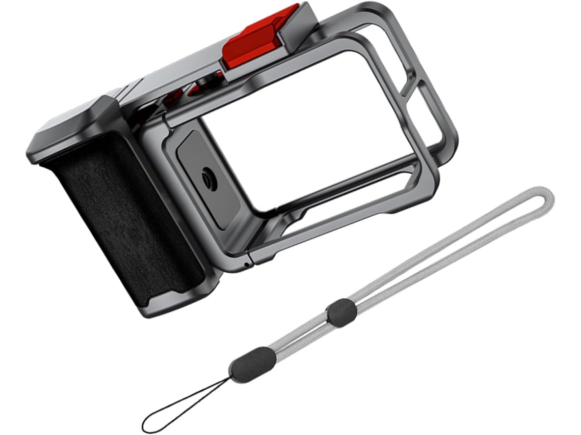 Soporte Metálico Street Grip Para Cámaras De Acción De 3, 4 Y 5 Pulgadas, Mango De Aluminio Con Cold Shoe Vlog Quick
