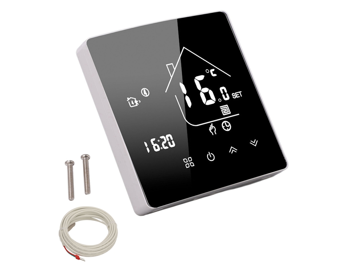 Termostato Digital Inteligente Con Control Por Voz, Aplicación Y Pantalla Táctil Lcd Para Calefacción Eléctrica De 95-240 V.
