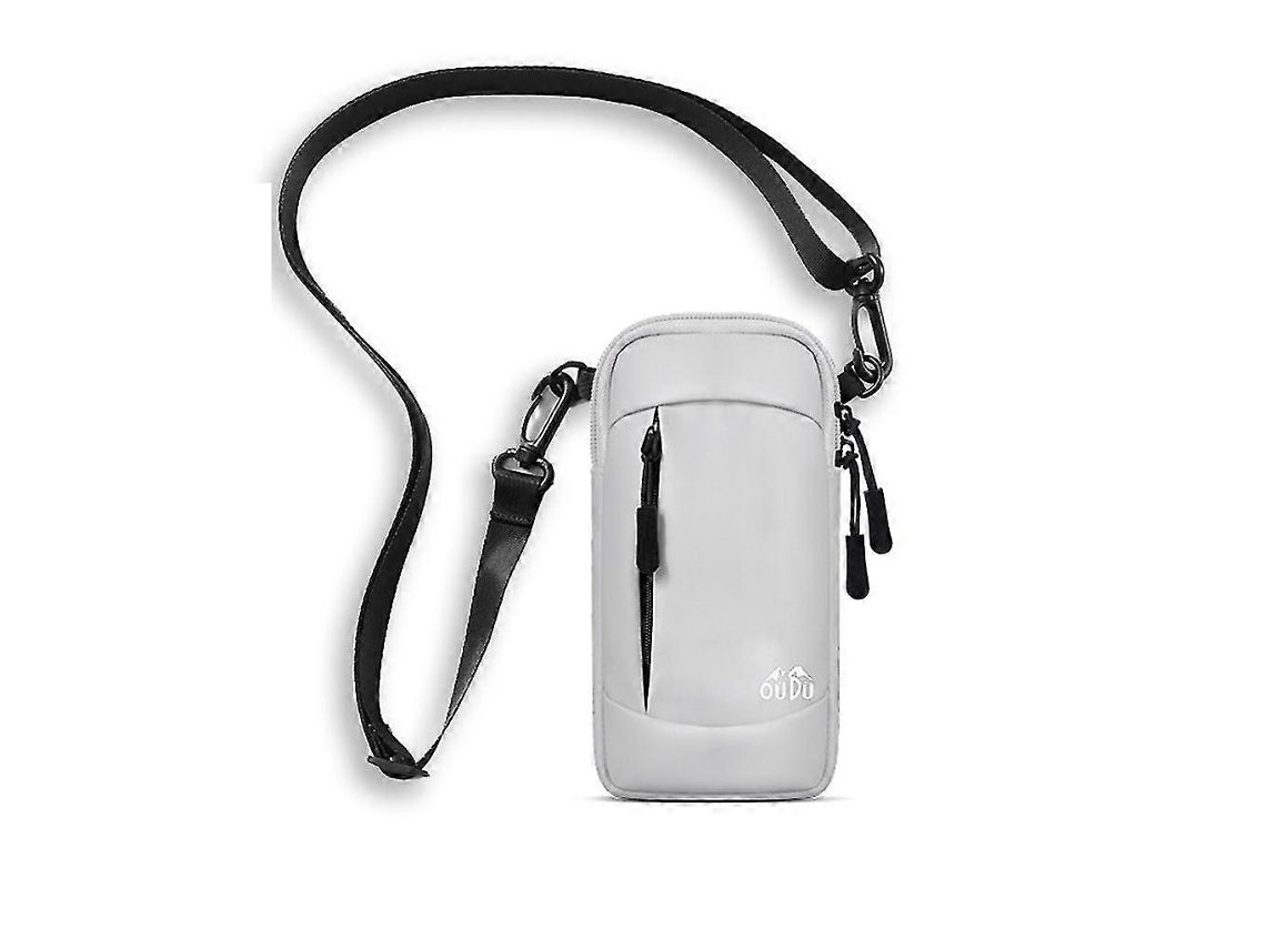 Bolso bandolera para mujer con correa para móvil, cartera, bolso de hombro para hombre, gris, estilo 2