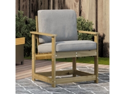 Silla De Jardín Madera De Pino Impregnada 62x56x77 Cm