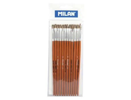 Pincel Escolar Plano S Serie 121 Não. 6 Castanhomilan