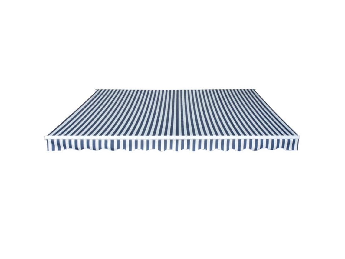 Maison Exclusive - Toldo Plegable De Operación Manual 450 Cm Azul Y Blanco