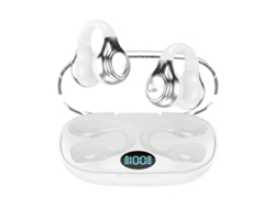 YEMAESRE Auriculares abiertos Bluetooth integrados de conducción ósea, color blanco