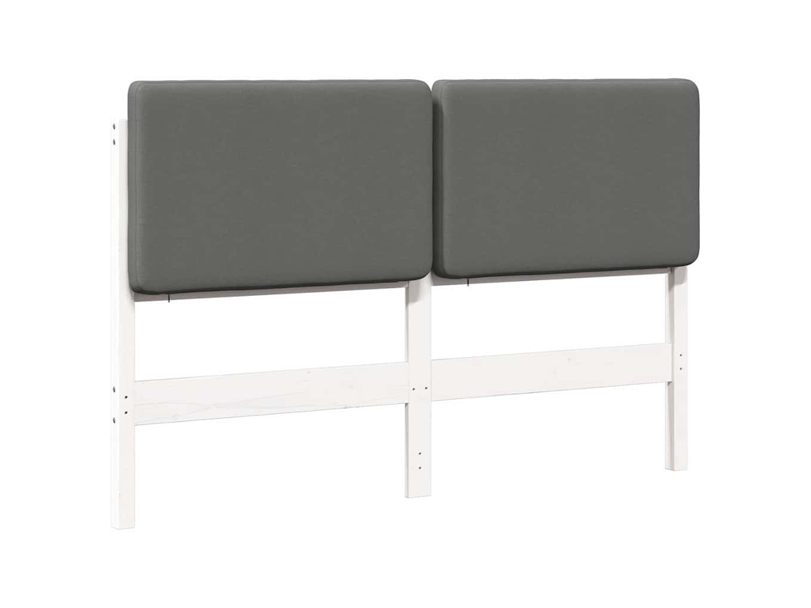 Maison Exclusive - Cabecero Tapizado Y Gris Claro 120 Cm Madera De Pino Macizo