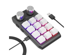 Teclado Gaming Inalámbrico De Una Mano Con 12 Teclas, Macro Personalizado, Hot-swappable Y Switch Rojo