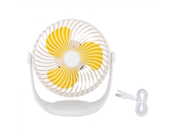 Mini ventilador USB recargable blanco para aire acondicionado