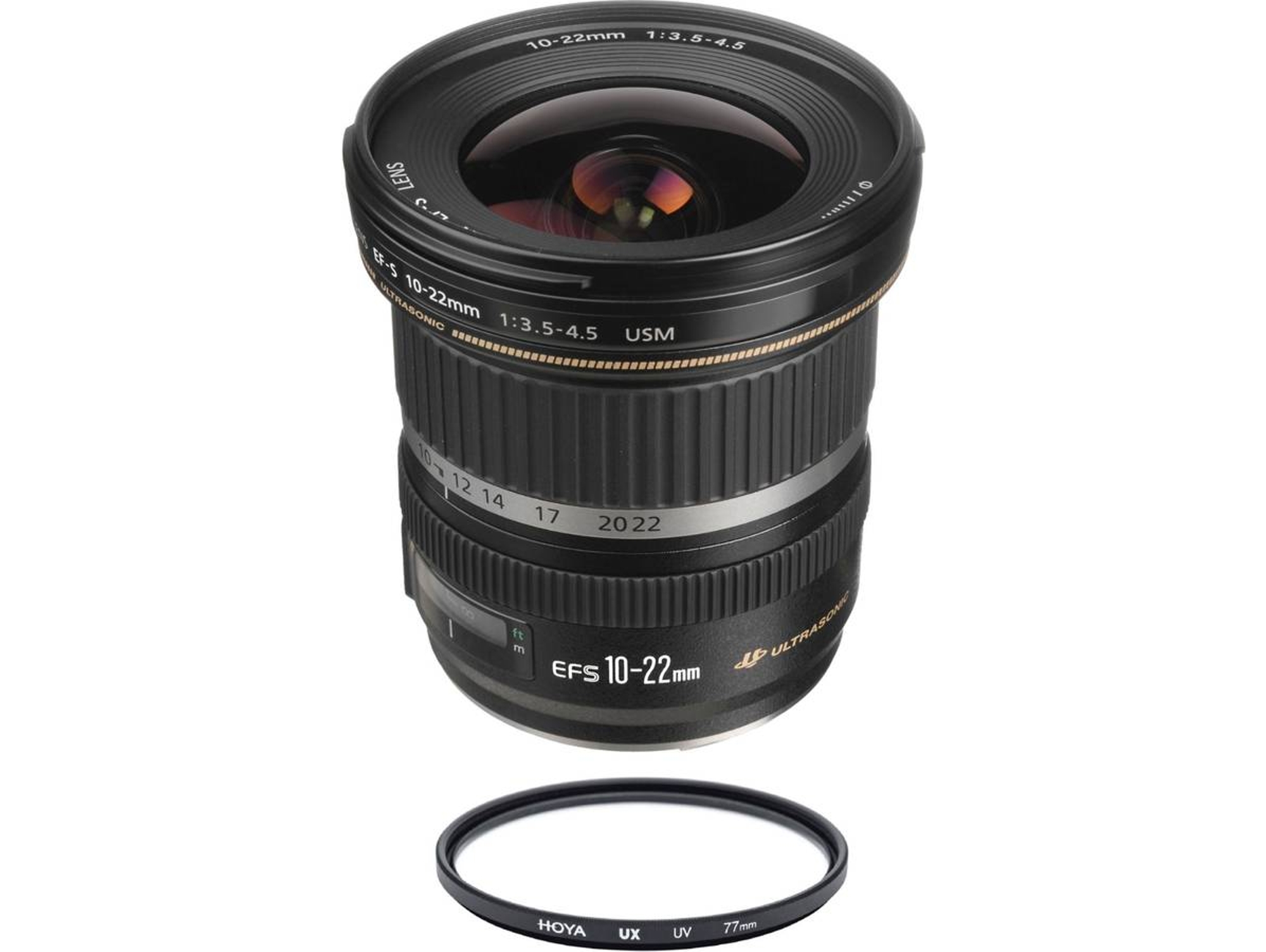 Objetivo CANON EF-S 10-22mm F3.5-4.5 USM + HOYA UX UV 77mm Filtro