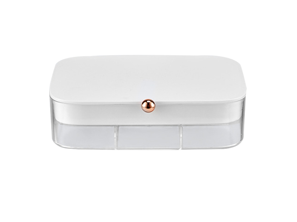 Caja de Organización Viaje Portátil Doble Blanco (18x12x5cm) Kofihety