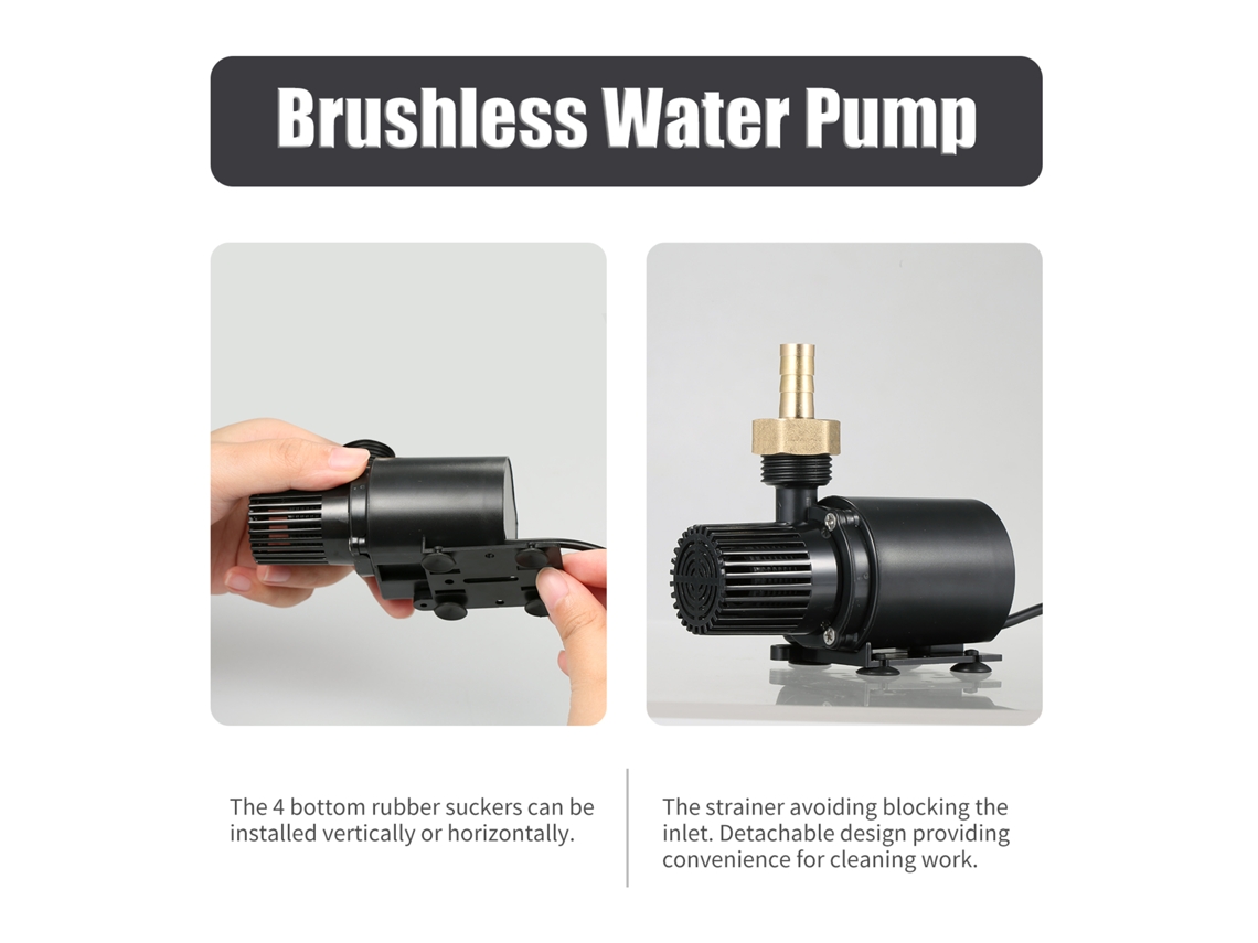 Bomba de agua sumergible sin escobillas ultra silenciosa Decdeal de 12 V