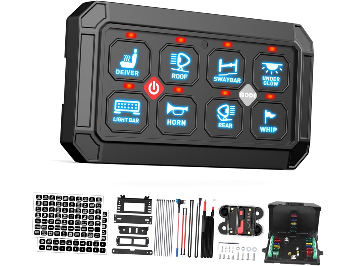 Panel De Control 8 Canales Para Sistemas Marítimos Y Automóviles Étanche À La Poussière Change