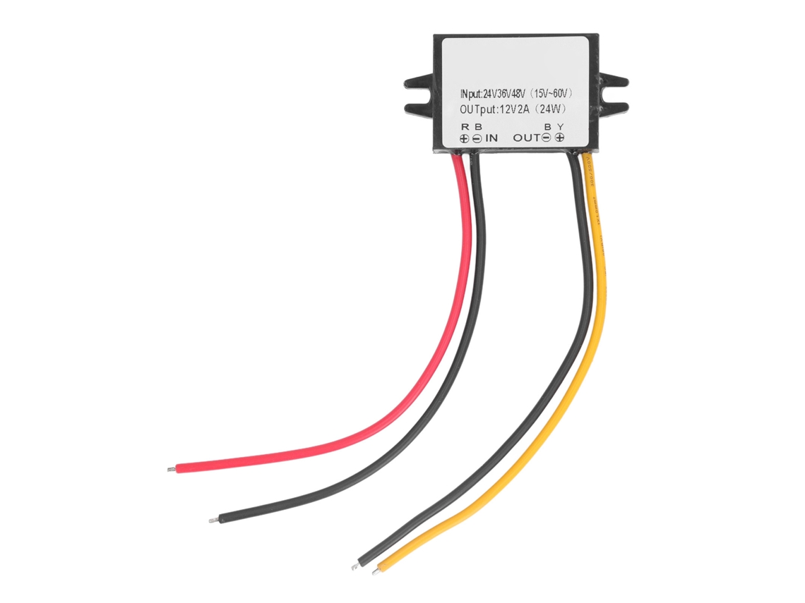 Convertidor Buck Dc A Dc 24v 36v 48v A 12v 2a 24w Regulador De Voltaje Ip67 Impermeable