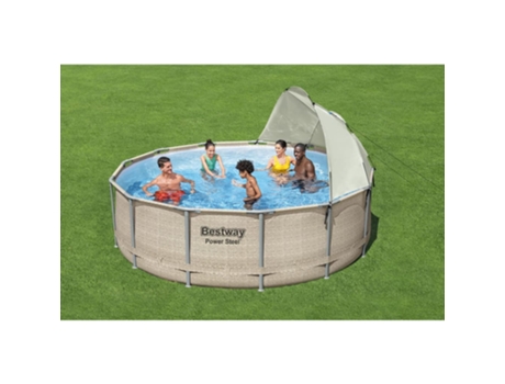 Toldo para piscina desmontable blanco BESTWAY