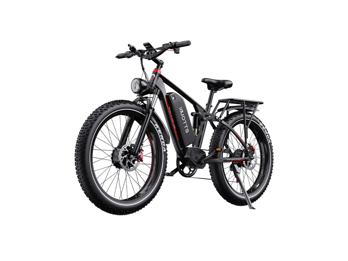 Bicicleta Eléctrica | Duotts | S26 | 1500w 48v20ah 26" Frenos De Disco - Negro-rojo