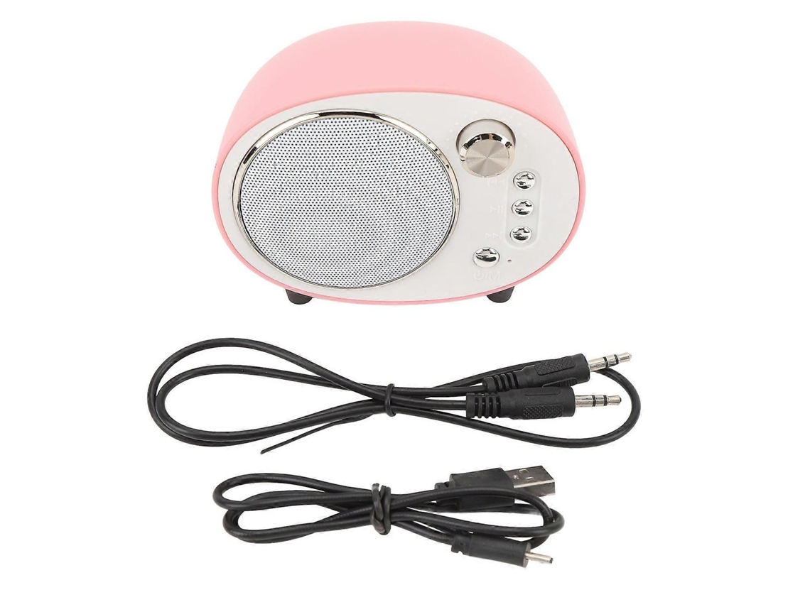 Altavoz Bluetooth retro Yunzii con múltiples modos de reproducción, altavoz inalámbrico portátil recargable para escritorio y hogar.