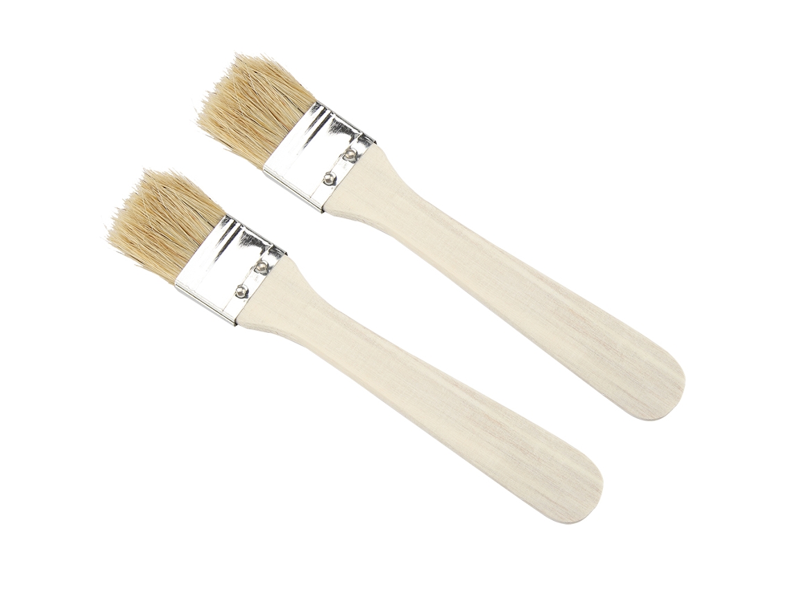 Juego de 2 cepillos para barbacoa, aceite de madera, condimento Worten
