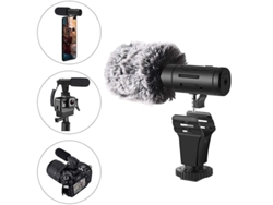 Micrófono de condensador HD con reducción de ruido para grabación, 3,5 mm, para cámaras, teléfonos móviles, vlogs, fotografía, entrevistas, audio.