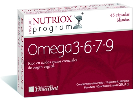 Complemento Alimentar YNSADIET Omega 3 - 6 - 7 - 9 45 Nutriox (Limón - 60 Cápsulas)
