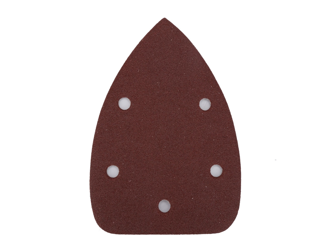 100 piezas de papel de lija triangular de alúmina de grano 120 con 5 agujeros para limpieza y pulido