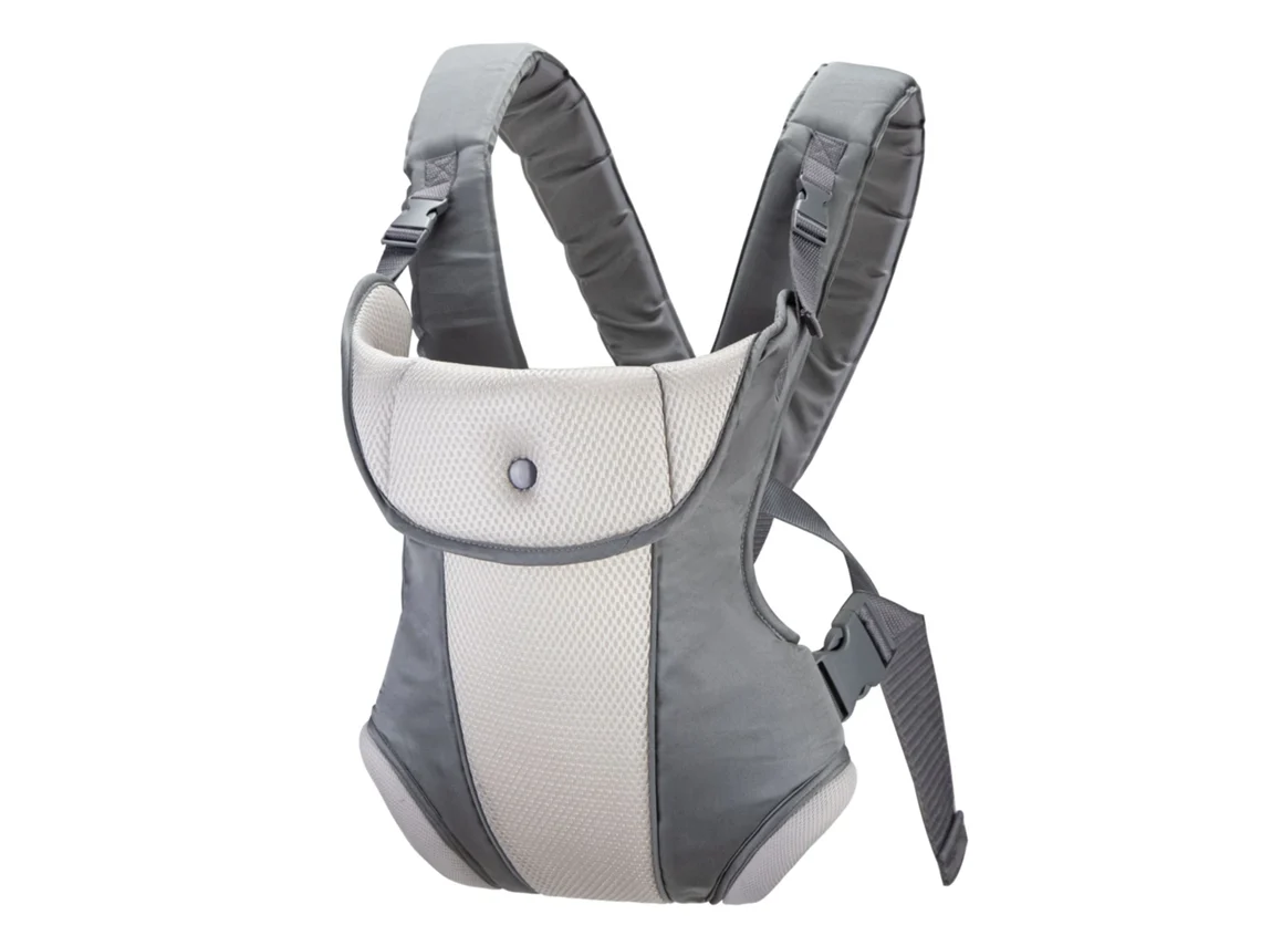 Portabebés Digitallab de tela ergonómica, fácil de ajustar, transpirable, suave y agradable para la piel (gris)