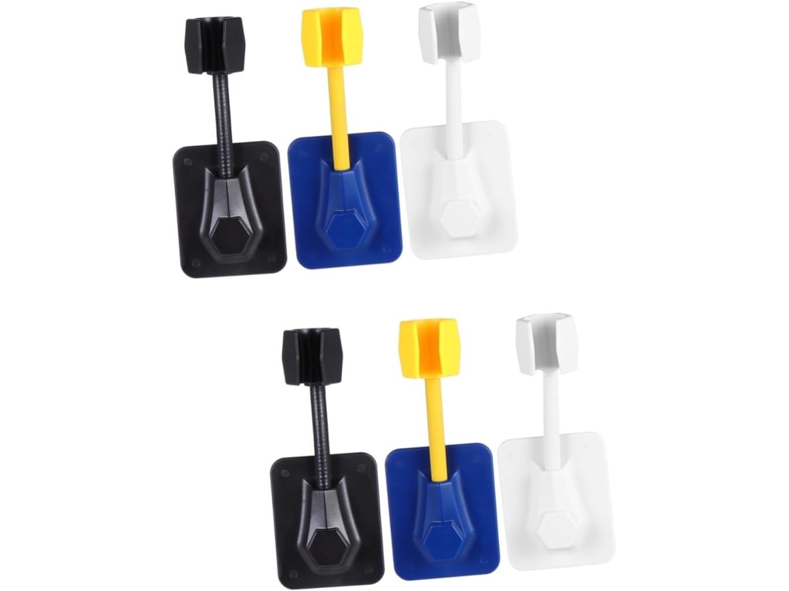 Juego de 6 piezas con soporte de ducha, base de ducha, cabezal de ducha y accesorios de ducha. Slowmoose (sin agujeros)