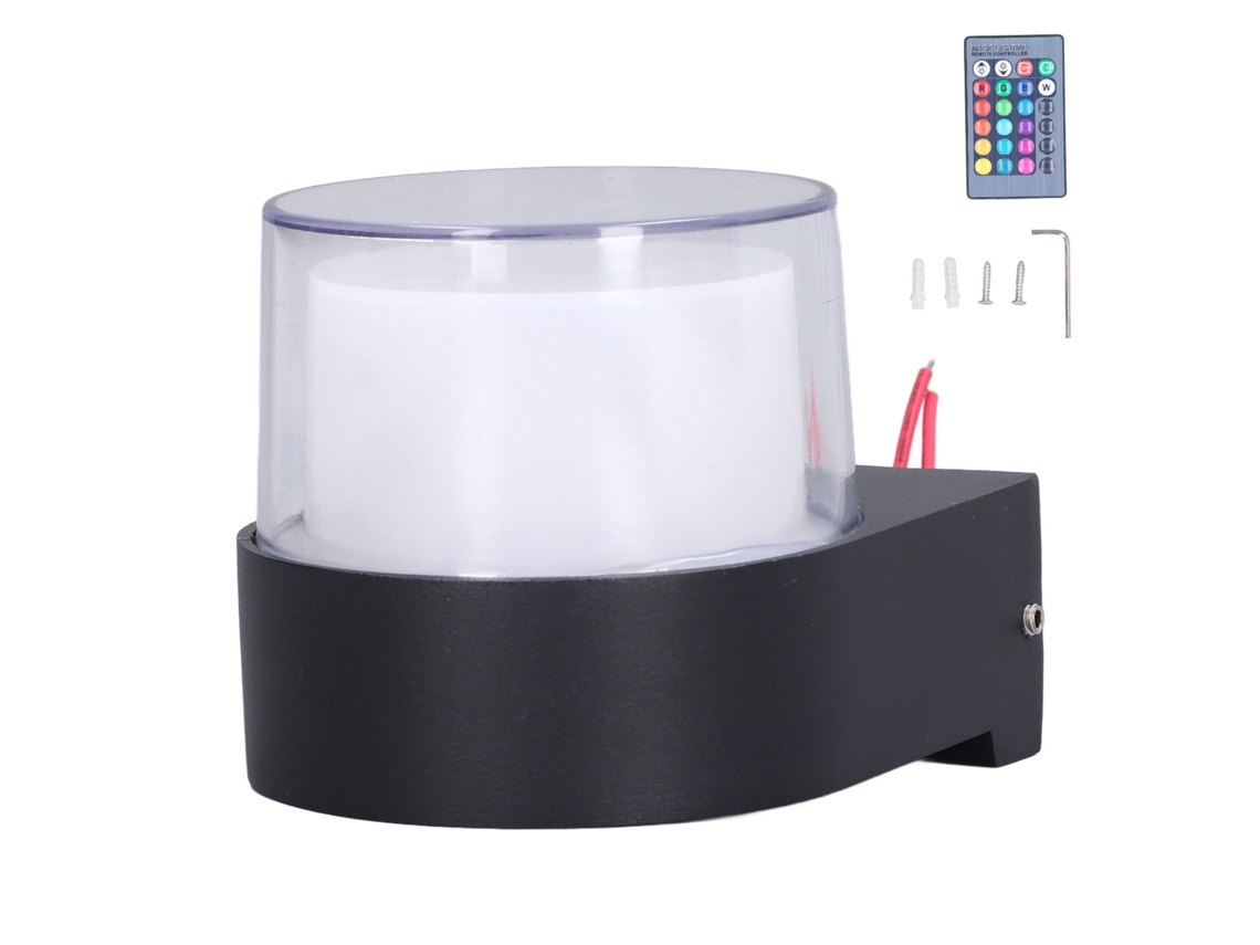 Rebe-lámpara De Pared Exterior Led 5w Rgb Control Remoto Impermeable Para Dormitorio Sala Ac85-265v