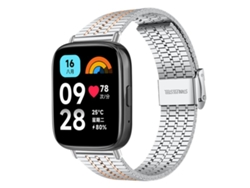 Pulsera para Redmi Watch 3 Active / Lite - Acero inoxidable - Hebilla de siete cuentas