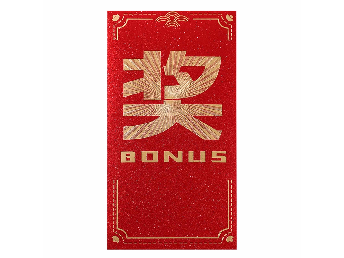 6 Sobres Rojos De Bonificación De Empresa De Aspecto Elegante Y Grueso, Paquetes Rojos De Bonificación De Fin De Año Para Actividades De Lotería De F
