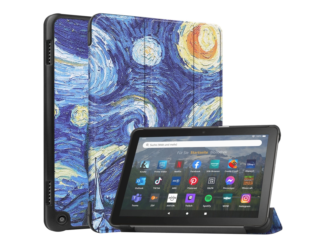 Funda Fwinl para Amazon Fire HD 8/Fire HD 8 Plus 2020 con diseño de cielo estrellado
