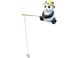 Lindas Figuritas De Panda - Adorable Estatua De Panda, Postura De Pesca Compacta Adorno A La Intemperie Para Baño