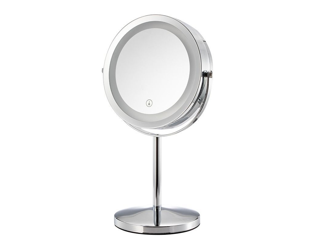 Espejo De Maquillaje Led De Doble Cara Con Aumento De 1x/10x Y Rotación De 360 Grados.