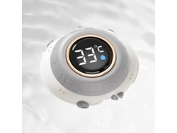 Termómetro electrónico inteligente para baño de bebés con pantalla LED y diseño OVNI espacial, resistente al agua IPX9, fabricado en Japón.
