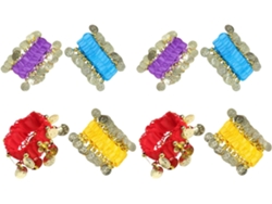 Conjunto De 8 Pulseras De Danza Del Vientre Para Mujer Con Monedas (accesorios Para Disfraces)
