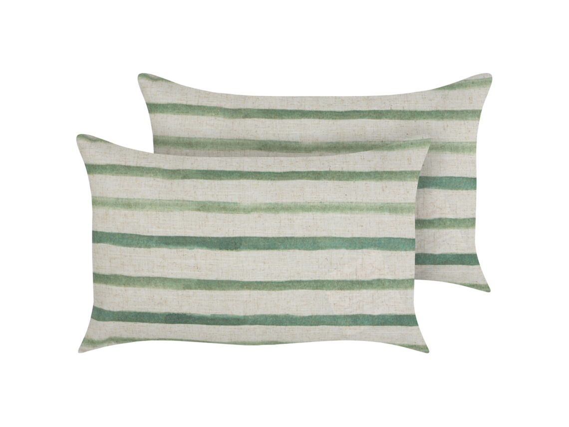 Cojines decorativos de estilo moderno BELIANI Kafra de Poliéster Verde 50x30x12