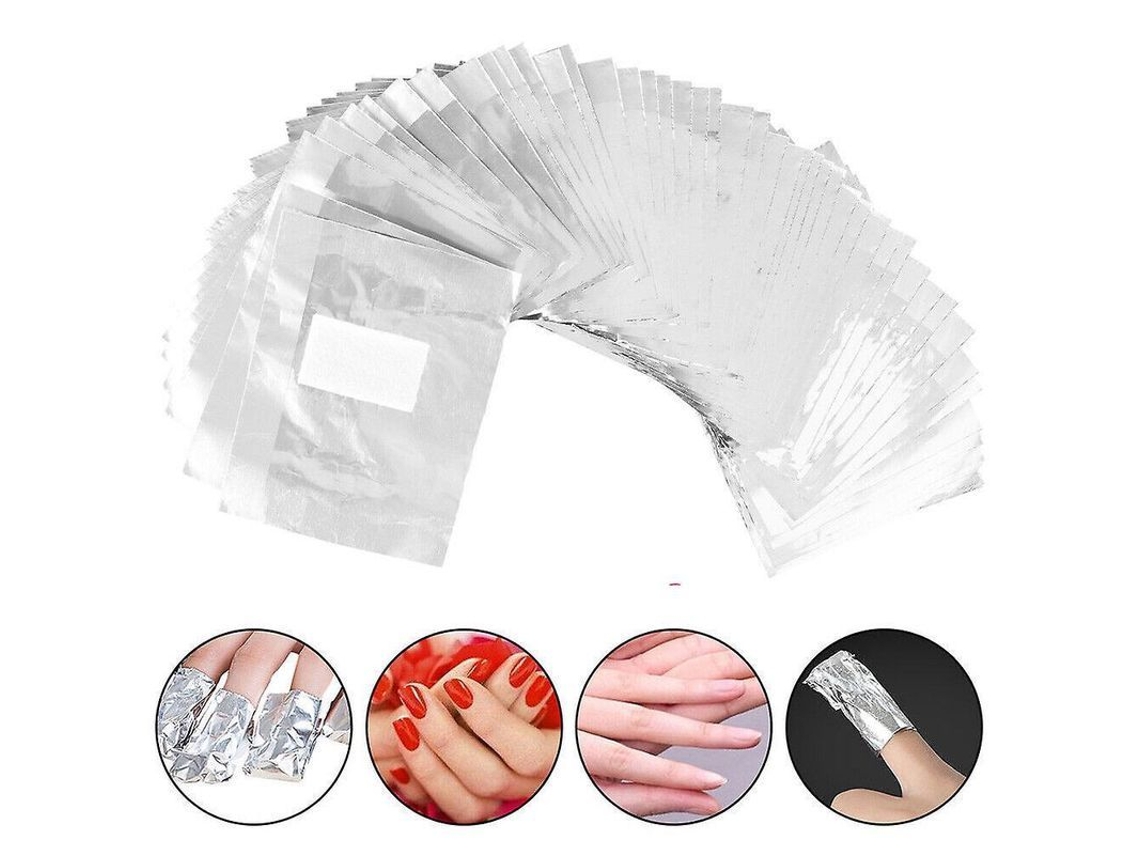 Tiras Removedoras De Esmalte De Uñas En Gel Con Papel De Aluminio Y Bastoncillos De Algodón Desechables Para Uso Profesional Y Doméstico, 500/1000 Unidades