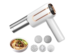 (blanco) Máquina Para Hacer Pasta, Cinco Moldes, Batería De 4000 Mah, Hace Fideos En 15 Segundos, 40 W
