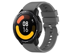 Bracelete Para Samsung Galaxy Watch Active 2 (40mm/44mm) - Silicone Com Cabeça Saliente - Fivela Prata (20mm) - Gray