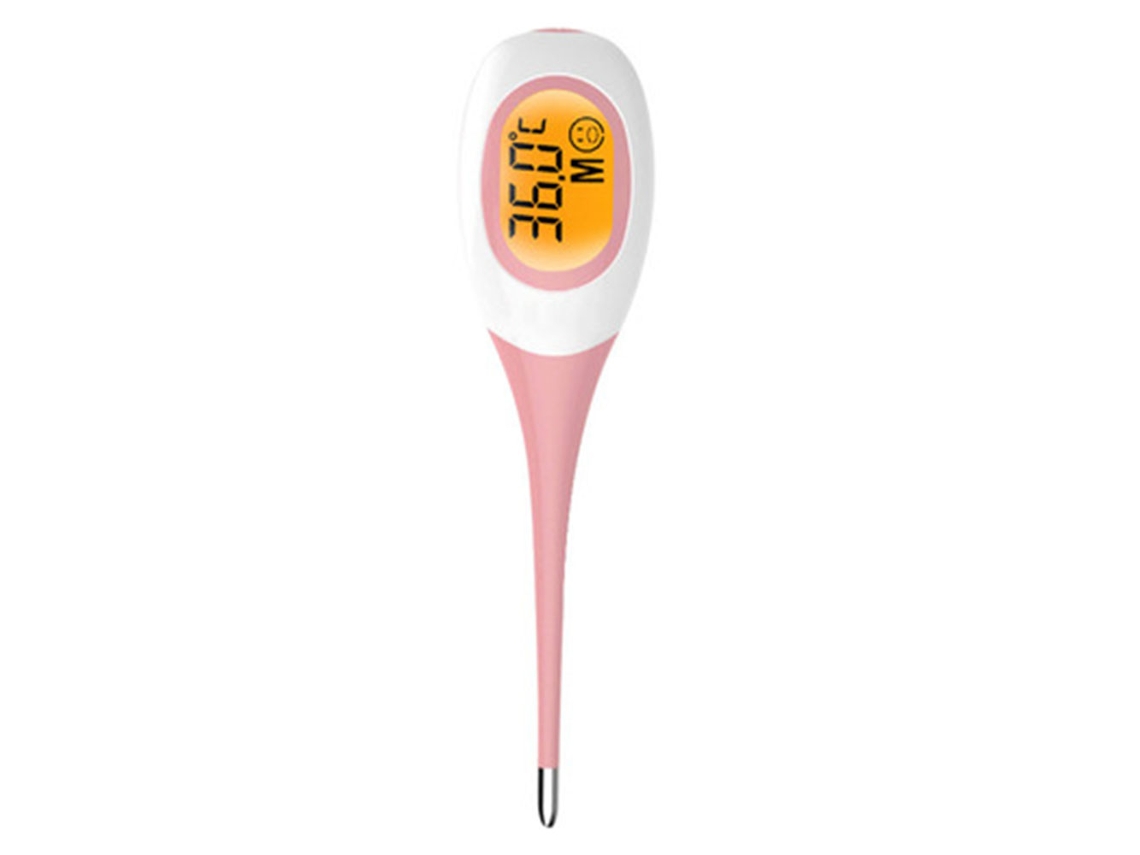 Termómetro Electrónico para Medir la Temperatura Corporal en 8 Segundos, para Adultos y Niños, con Punta Flexible, para Boca y Axila, con Pantalla en