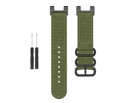 Correa de Reloj Inteligente para Amazfit T-Rex / T-Rex Pro / Ares Nylon con Hebilla Negra de Tres Anillas (Verde)