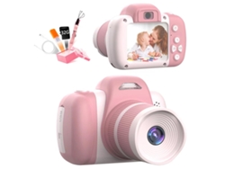 Cámara digital Chrui con pantalla LCD de 2.0 pulgadas, 20 MP, 1080p HD y tarjeta de memoria de 32 GB (rosa)