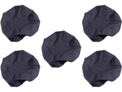 Juego de 5 fundas impermeables para sillín de bicicleta, de poliéster negro, para uso en exteriores.