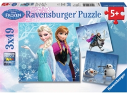 Conjunto de 3 Puzzles RAVENSBURGER Disney - Frozen (147 Piezas)