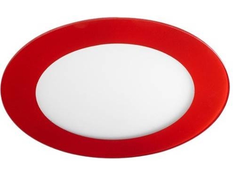 Lámpara de Techo Empotrado WONDERLAMP Extraplano Redondo (Rojo - LED - 20 W - Aluminio)