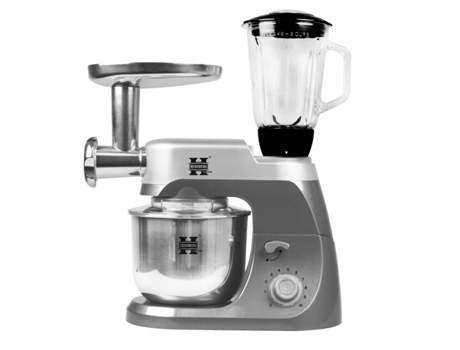 Robot de Cocina con Picadora de Carne y Batidora Gris