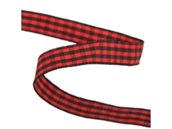 Cinta A Cuadros Rojos Y Negros Con Cordón Para Envolver Regalos, Fiestas, Bodas, 100 Yardas.