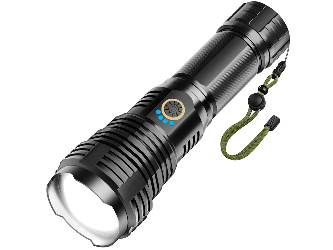 Linternas recargables 990000 lúmenes de alta potencia Linterna LED Xhp70.2 Potente linterna táctica con zoom 5 modos Ipx7 a prueba de agua de YEMAESRE