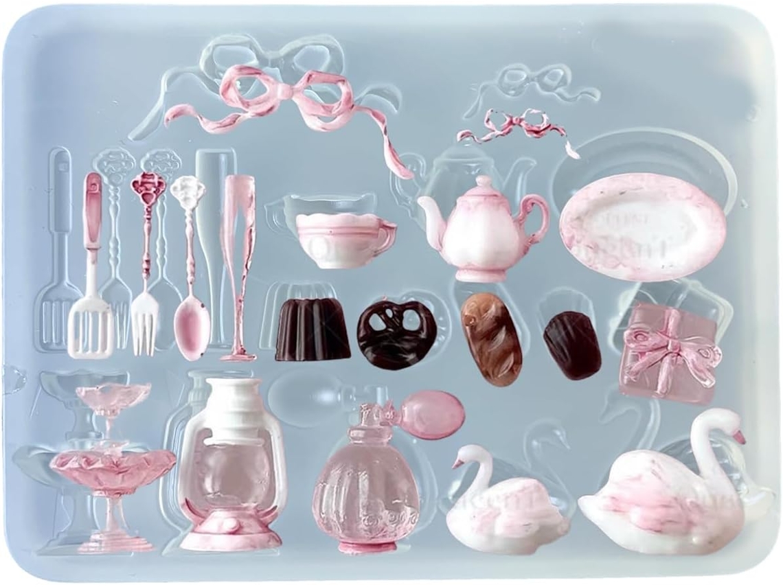 Moldes De Silicona Para Decoración De Uñas Con Temática De Postres, Formas Transparentes